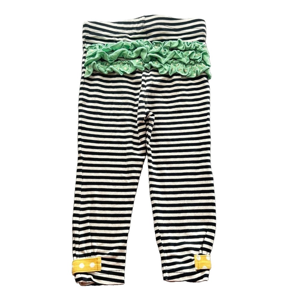Matilda Jane Ruffle Duckling Black Stripe Leggings 18–24M Once Upon A Time